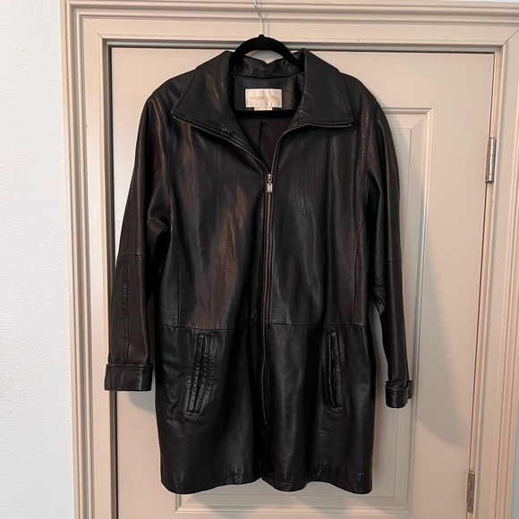Veste Vintage En Cuir Daim Marron Margaret Godfrey - Taille 10P Femme - Classique Boutonnée